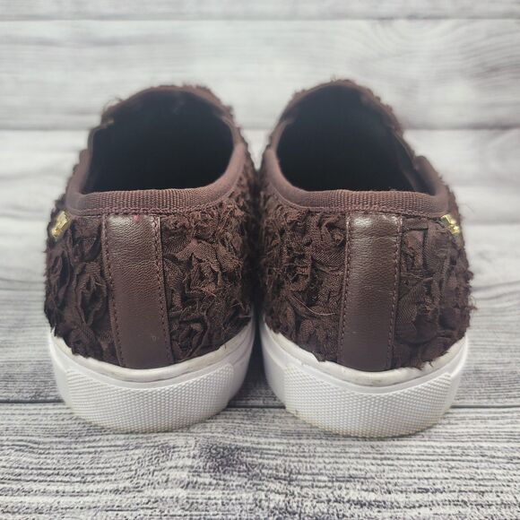 Tory Burch Women's Rosette Brown Sneakers  Size 8.5 - Picture 4 of 8